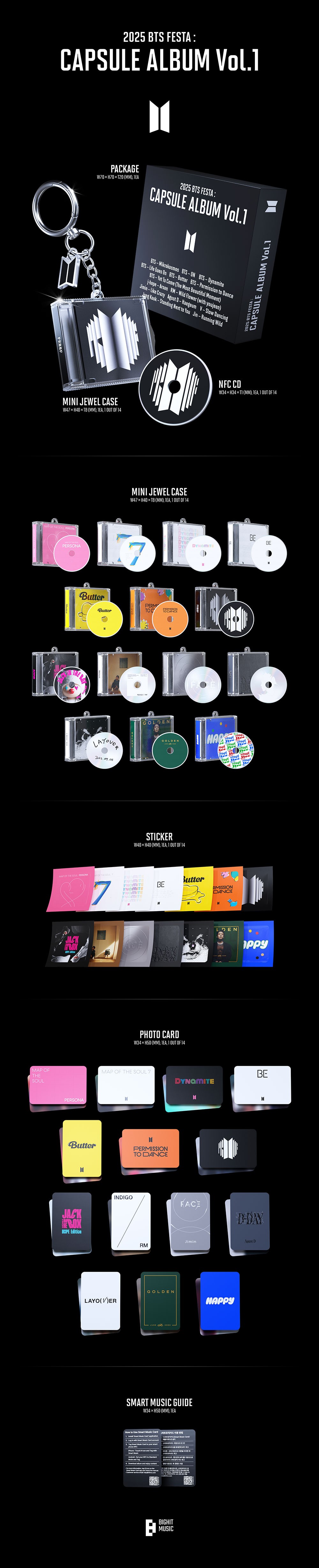BTS FESTA 2025 ジョングク 2点セット アルバム BTS - 2025 BTS FESTA : CAPSULE ALBUM Vol.1 (14 TYPES Random)